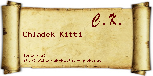 Chladek Kitti névjegykártya